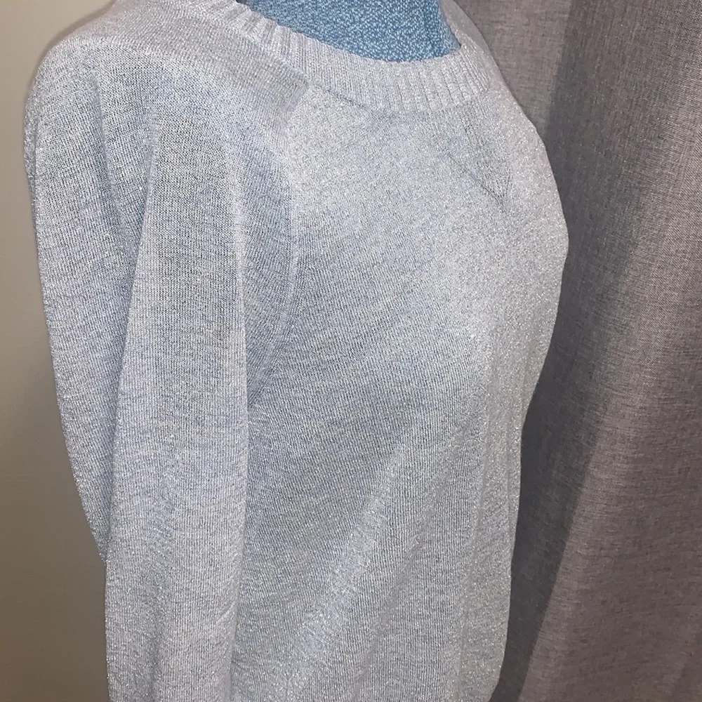 J Crew Sparkled Glitter Crew Neck Top